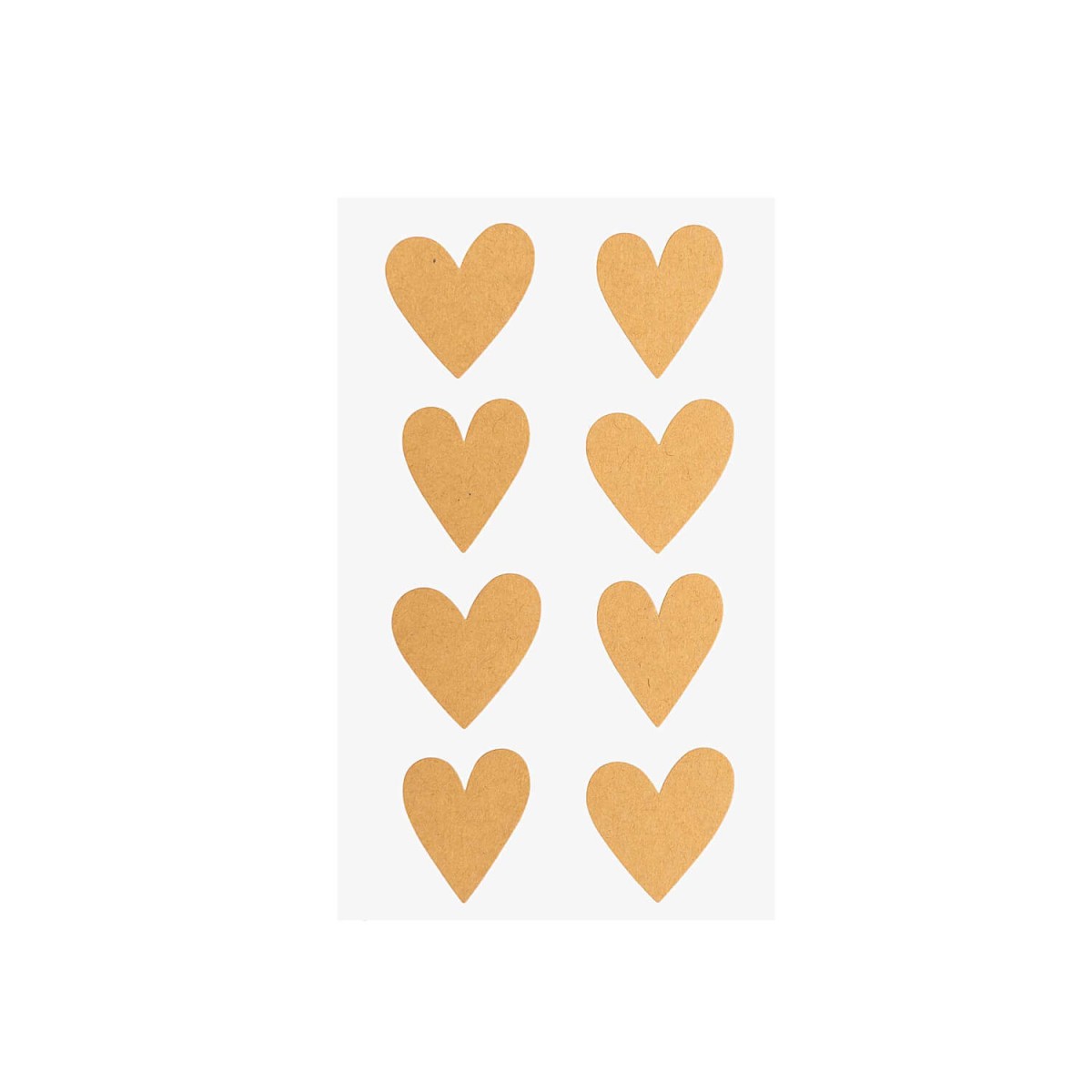 Stickerbogen Herzen Kraftpapier von Rico Design