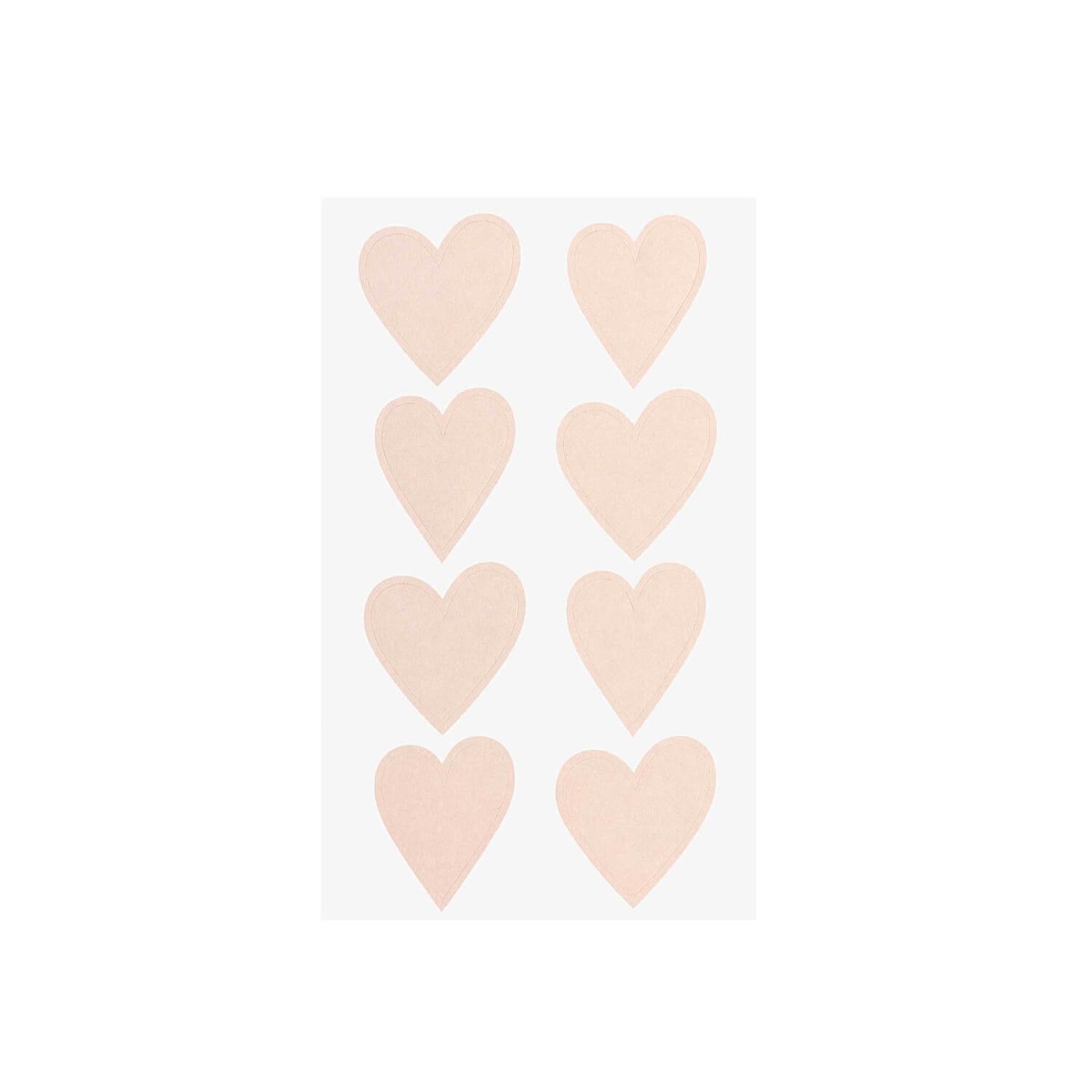 Sticker Herzen puderfarben 4 Blatt