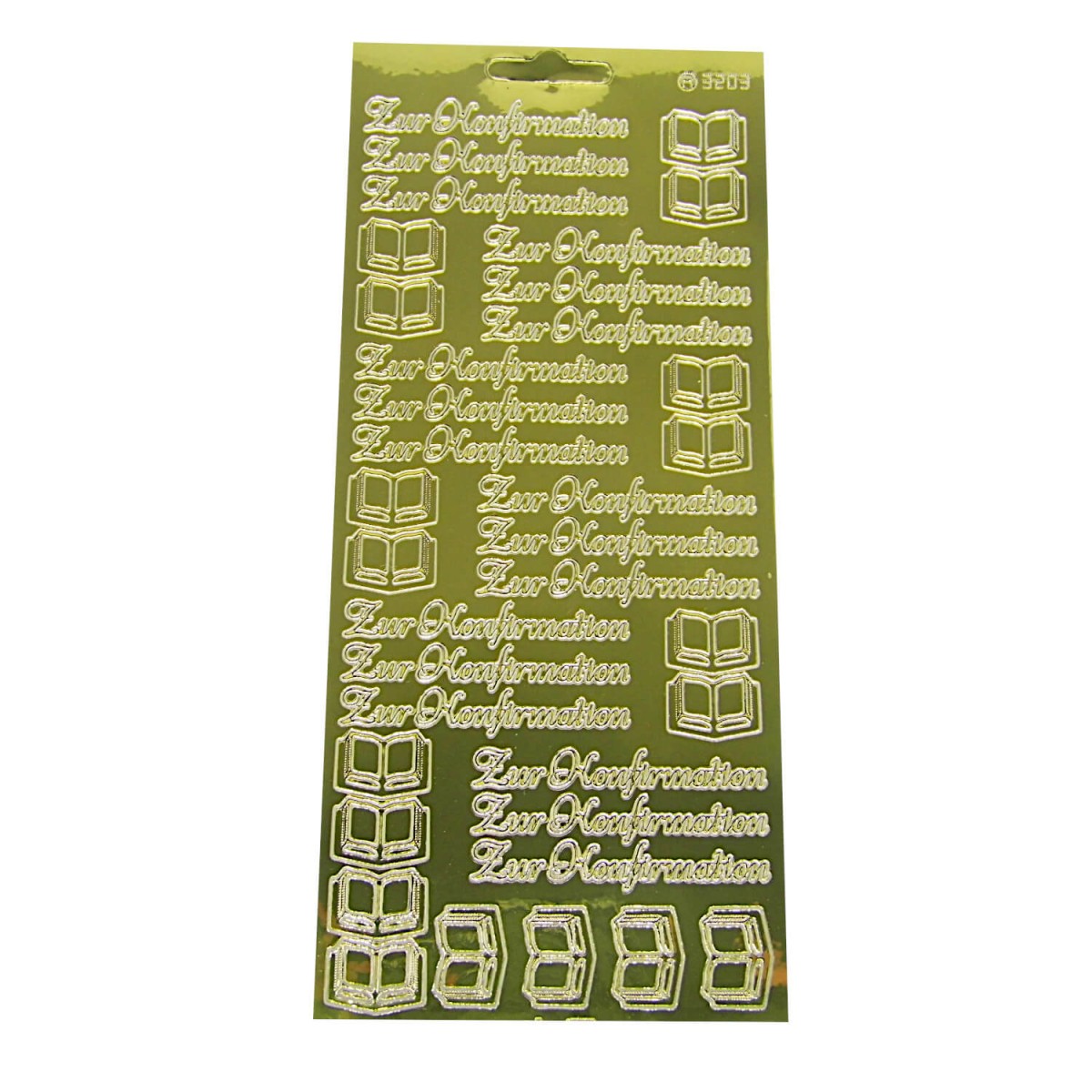 Konturensticker Zur Konfirmation gold-glänzend HobbyFun
