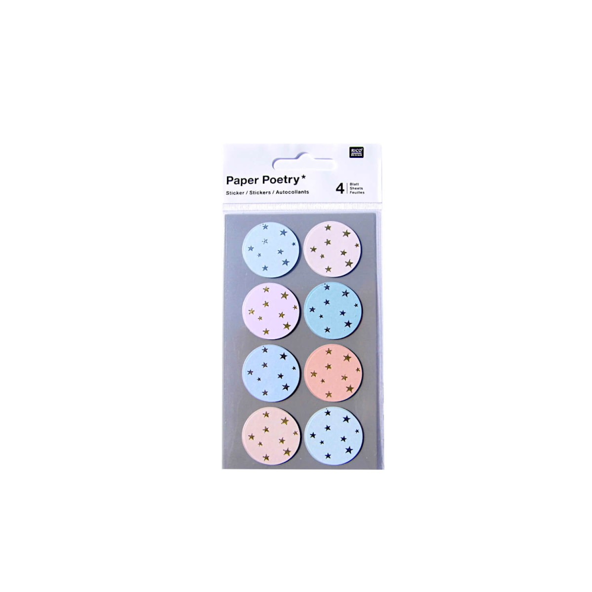 Paper Poetry Sticker Kreise mit Sternen