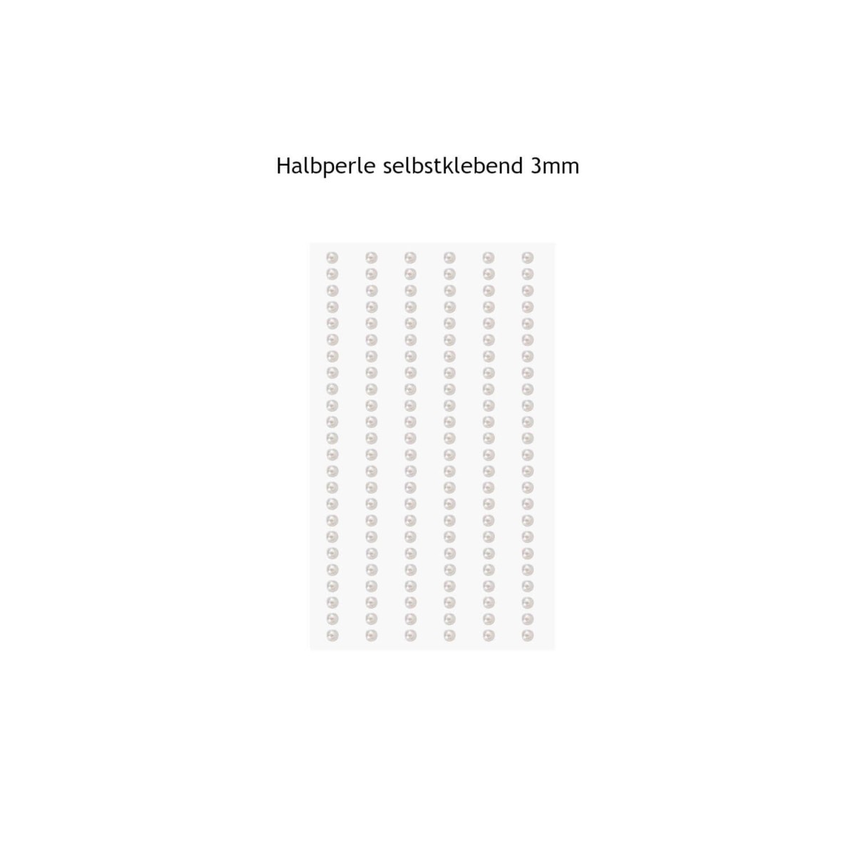 Halbperlen creme 3mm selbstklebend
