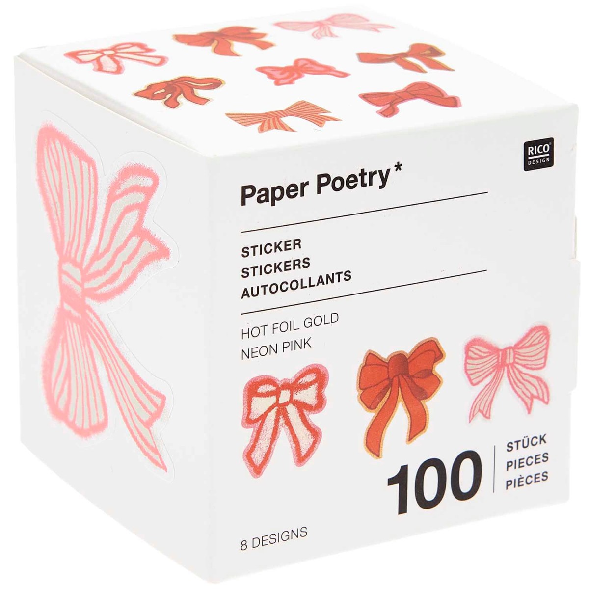 Paper Poetry Sticker Schleifen Classic 100 Stück