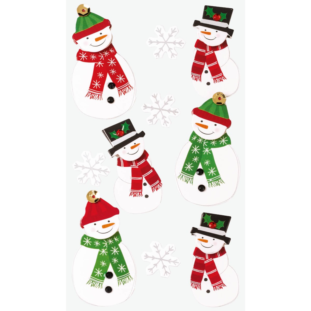 vergrößerte Detailansicht Sticker Schneemann