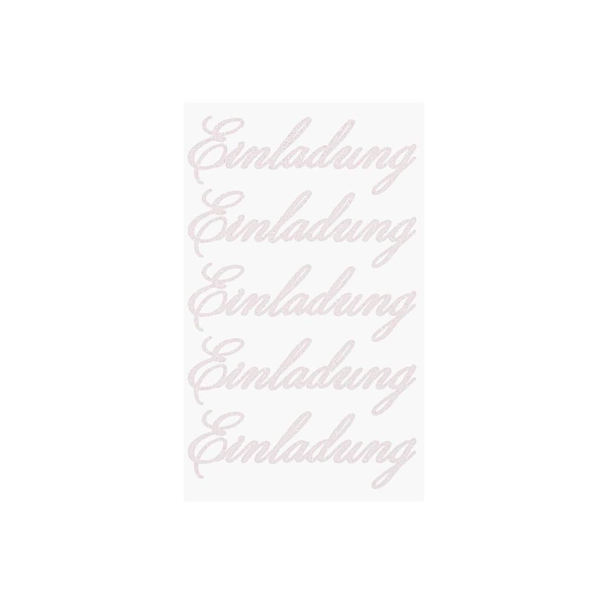 Sticker Einladung glitter weiß