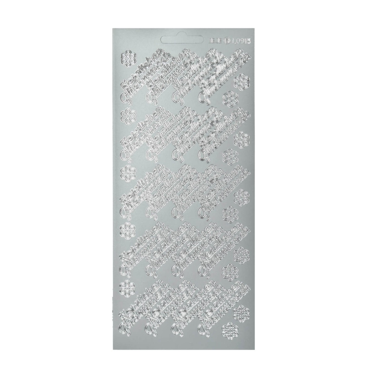 Sticker Schrift Herzlichen Glückwunsch silber von efco creative