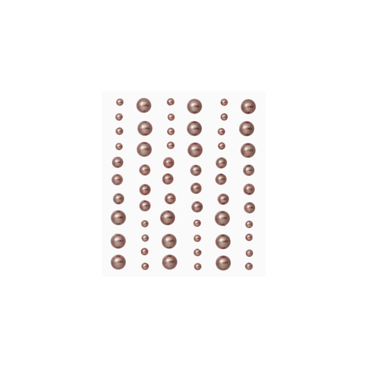 STONY-Sticker Halbperlen schokobraun 60 Stück von HobbyFun