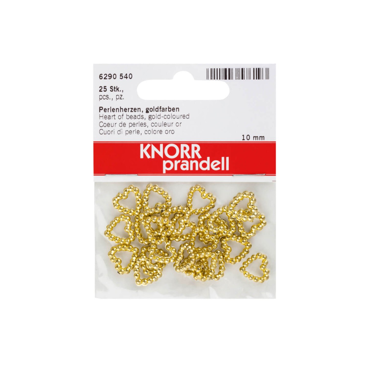 Perlenherzen goldfarben von KNORR prandell