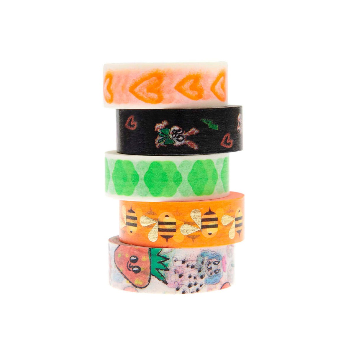 Tape Set Airbrush Design Just Bees + Fruits + Flowers