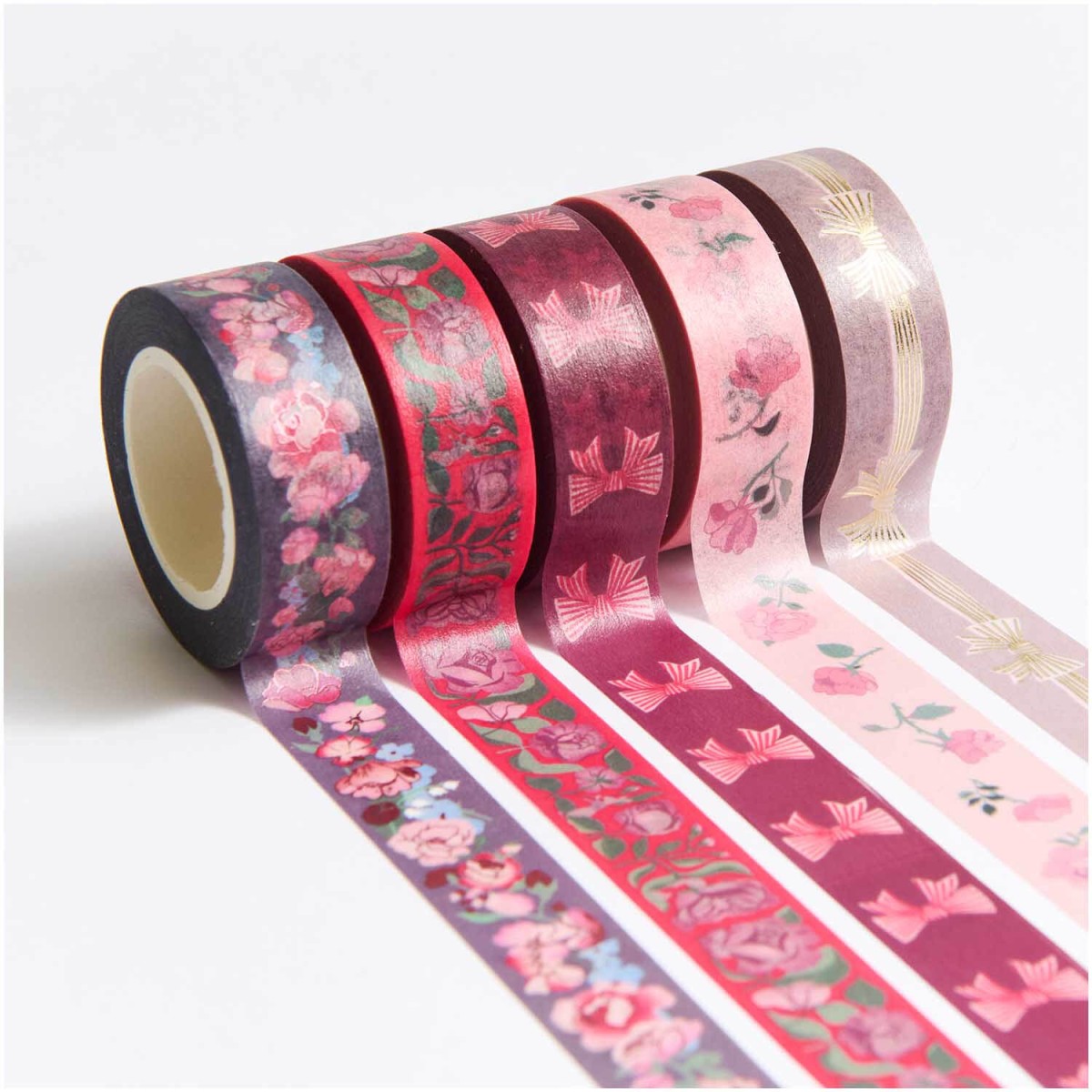Tape Set La Vie En Rose Pink/Rosa 5 Roleln