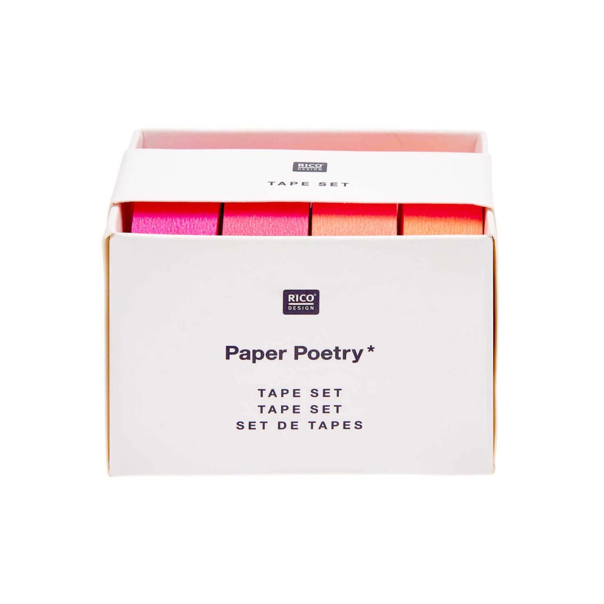 Paper Poetry Tape Set neon Rottöne