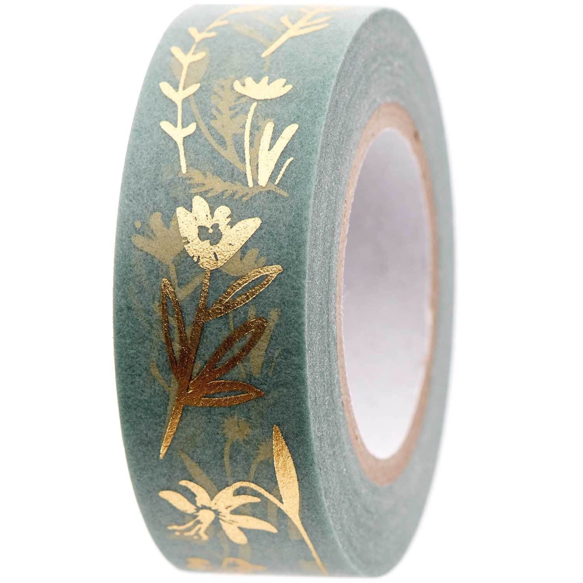 Masking-Tape Streublumen mint goldfarben