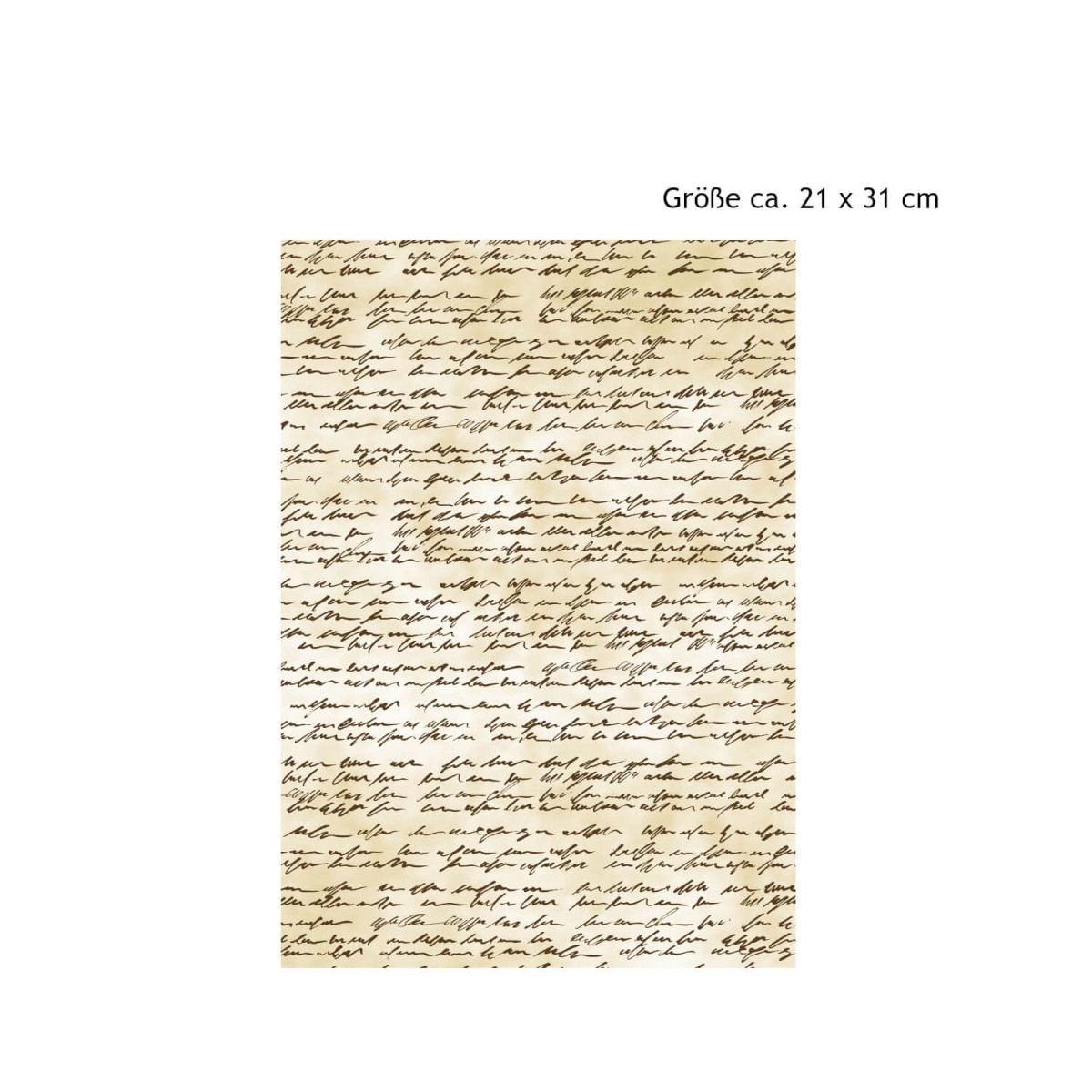 Transparentpapier Handschrift Größenangabe