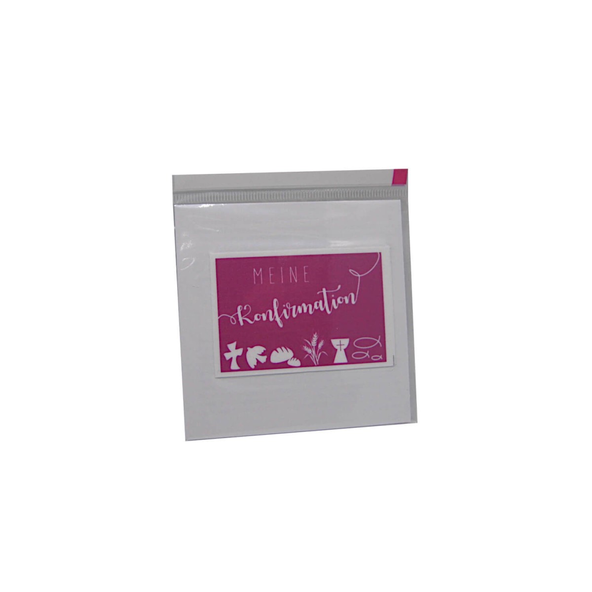 Rotes Wachsdekor Konfirmationskerze