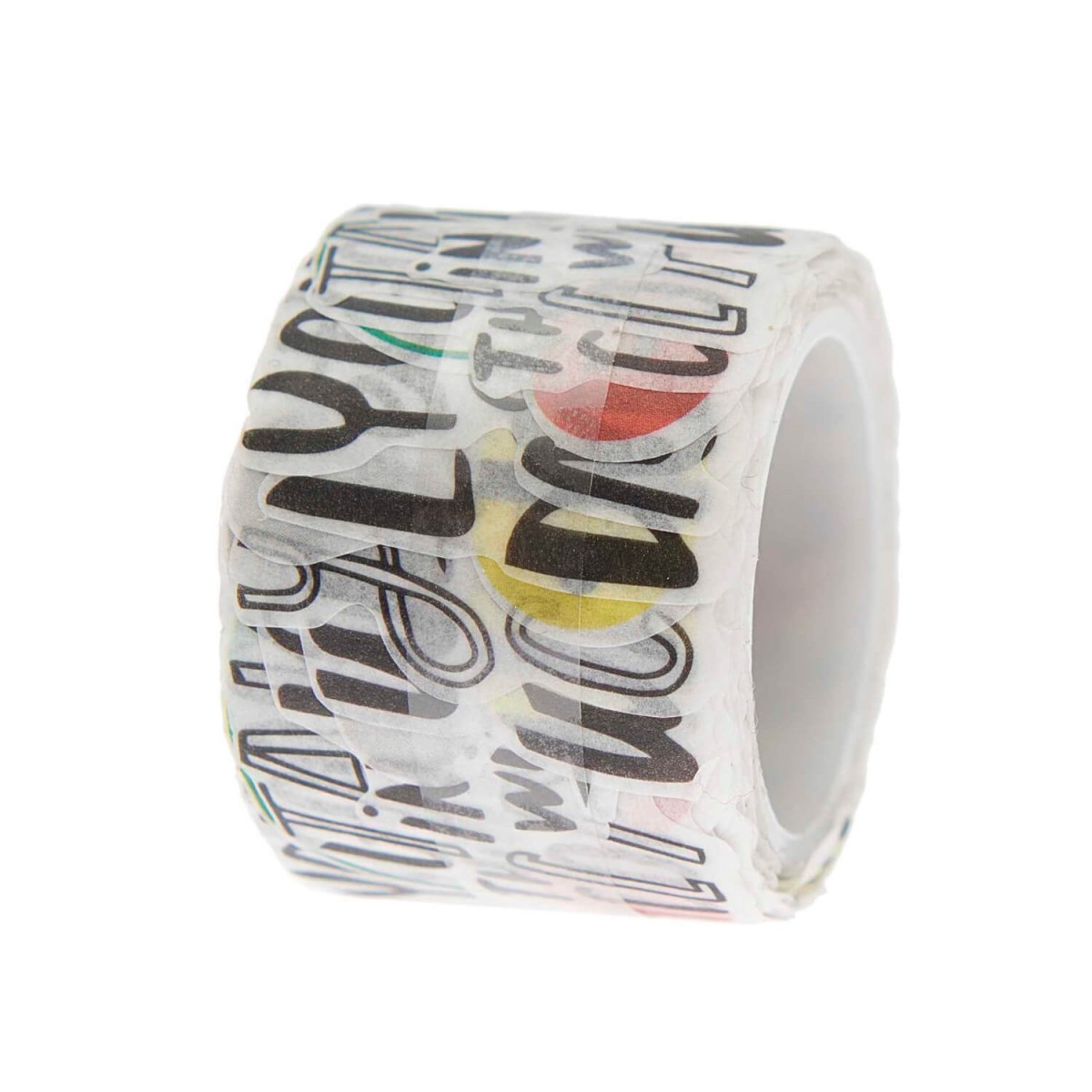 Washi Sticker Typo 200 Stück auf Rolle