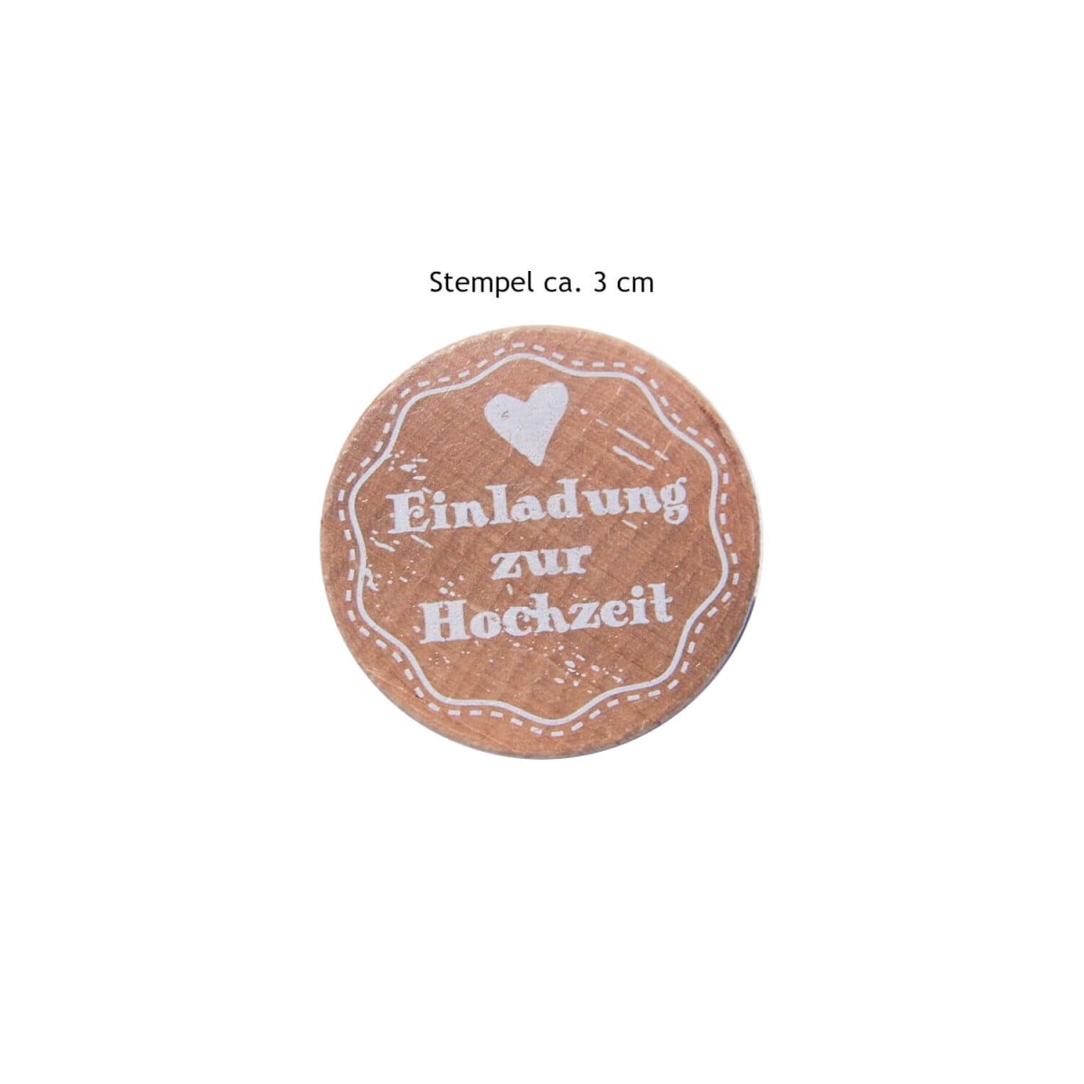 Woodies Stempel Einladung zur Hochzeit 3 cm