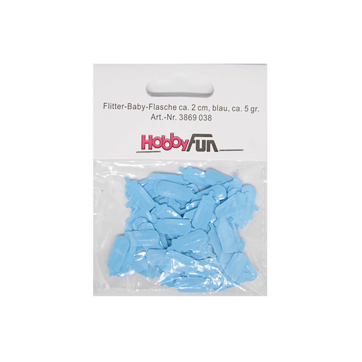 Flitter Babyflasche blau von Hobbyfun