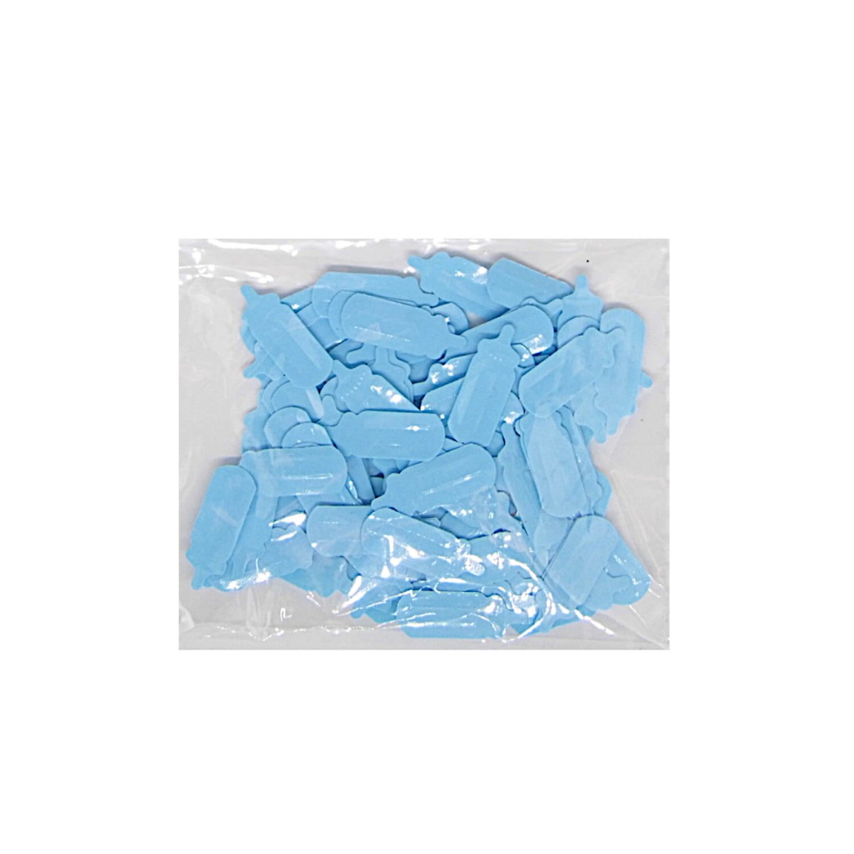 Flitterstreu Babyflasche blau