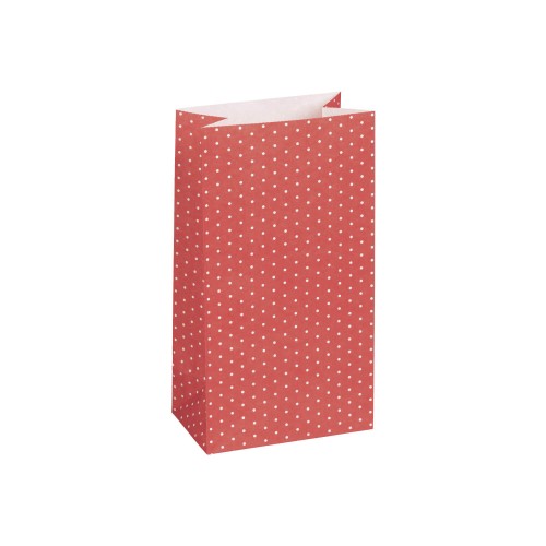 Papiertüte rot-weiß für Adventskalender