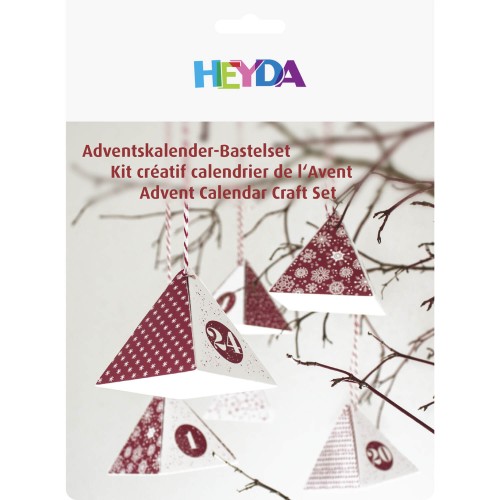 Bastelset Adventskalender rot-weiß