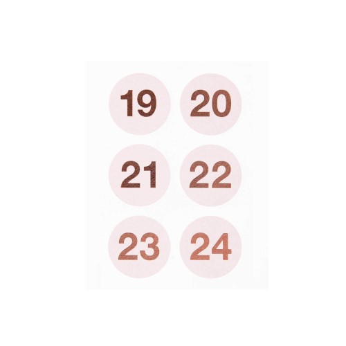 Zahlen Sticker 19-24 Adventskalender