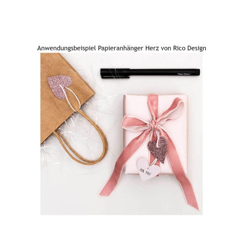 Beispiel für Papieranhänger Herz von Rico Design