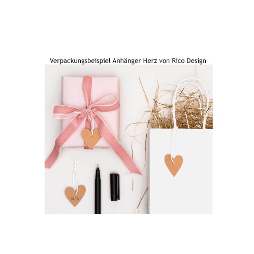 Beispiel Verpackung Anhänger Herz von Rico Design