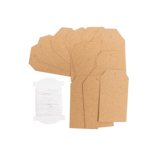 Papieranhänger Kraftpapier braun inkl. Band