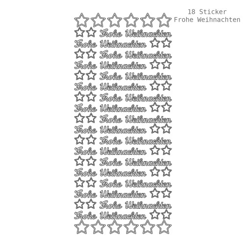 Aufkleber Frohe Weihnachten gold 18 Schriftsticker