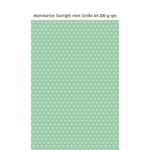 Motivkarton Starlight mint A4 200 g/qm