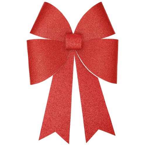 Bastelset XL-Schleife glitter rot matt