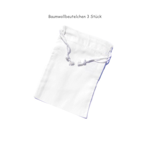 Baumwollbeutel 3 Stück mit Zugband