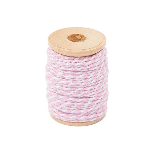 Paper Poetry Baumwollgarn rosa weiß 15 m
