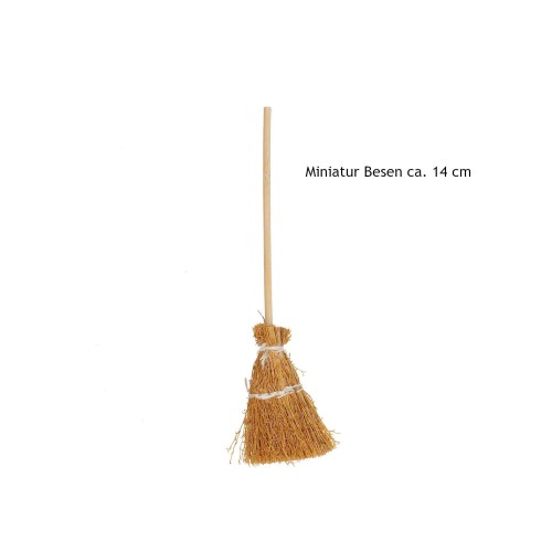 Besen Miniatur mit Größenangabe