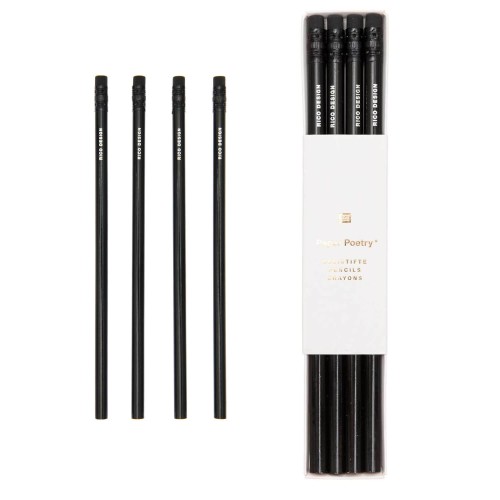 Bleistifte 4er Set schwarz von Rico Design