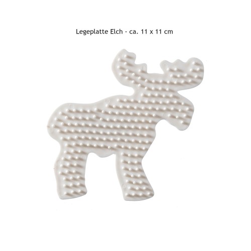 Bügelperlen-Legeplatte Elch 11 x 11 cm