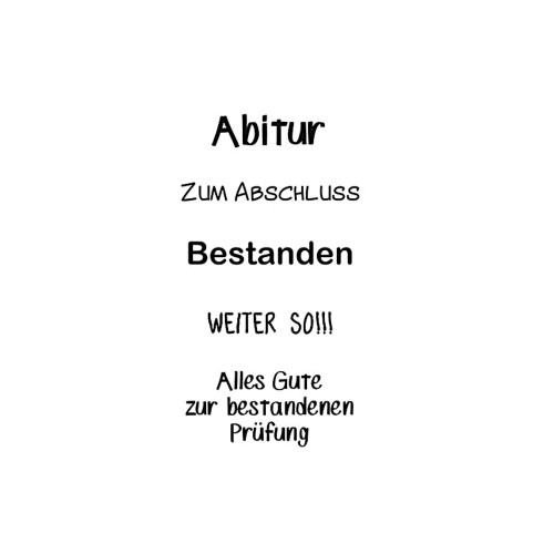 Stempel Abitur bestandene Prüfung