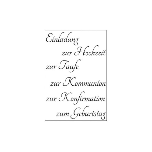 Transparente Stempel Einladungen von efco