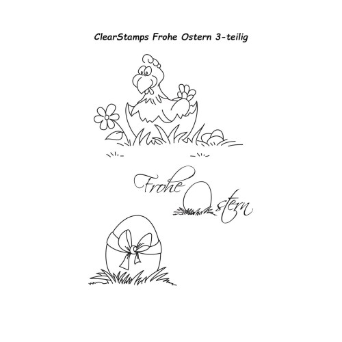 Clearstamps Frohe Ostern 3-teilig