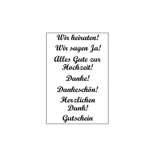Clearstamps Wir heiraten von efco