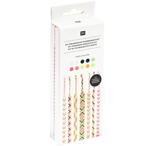 DIY Freundschaftsarmbänder Set Neon Colours