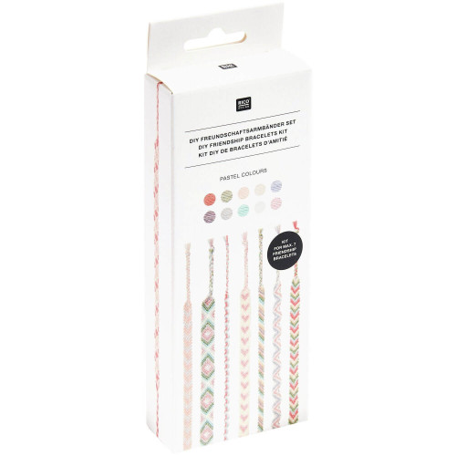 DIY Freundschaftsarmbänder Set Pastel Colours