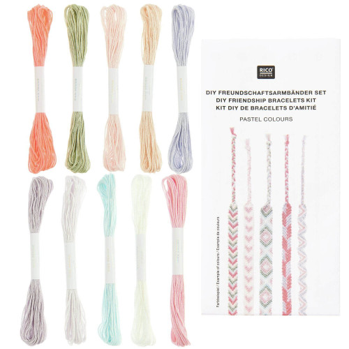 DIY Freundschaftsarmbänder Set Pastel Colours