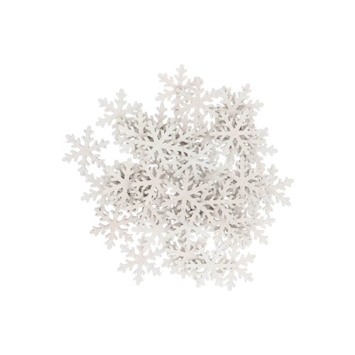 Holzstreuteile Schneeflocke weiß