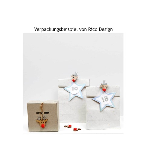 Dekorationsbeispiel Rentier silber von Rico Design
