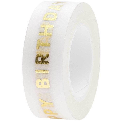 Tape Happy Birthday natural von Rico Design