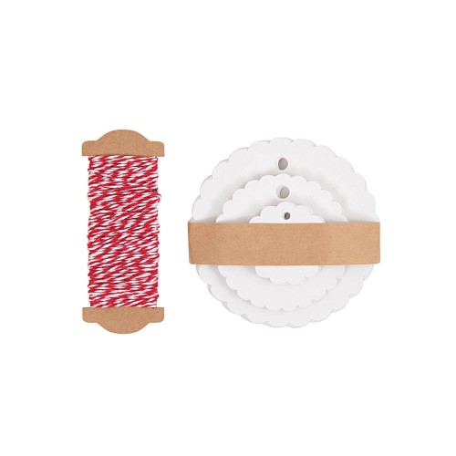 Paper Poetry Anhänger Rosette weiß 30 Stück
