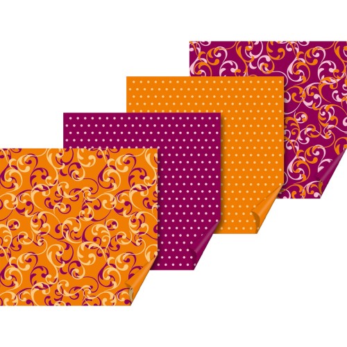 Faltblätter orange-violett 64 Blatt