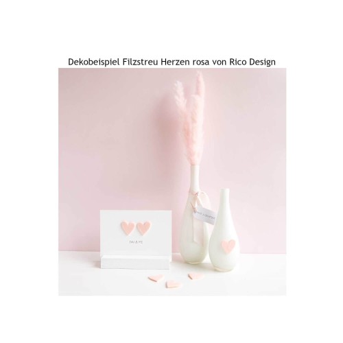 Beispiel Dekoration Filzherzen von Rico Design