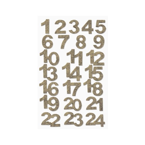 Filzzahlen Adventskalender natur-meliert von HobbyFun