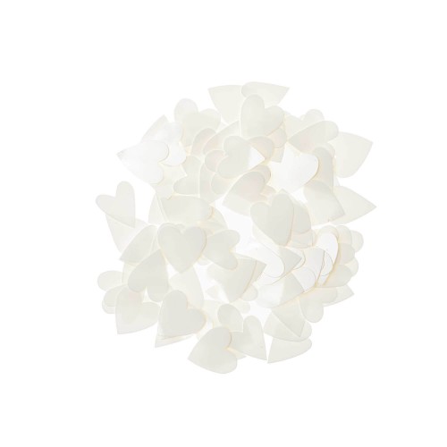 Flitterstreu Herzen creme 100 Stück